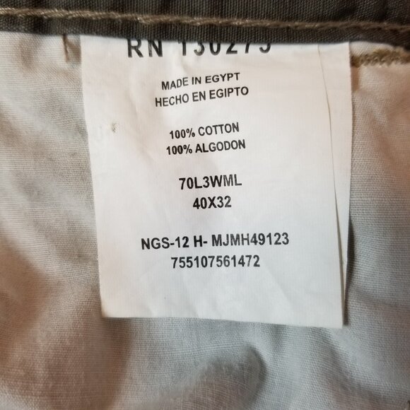 WRANGLER Authentic Men's Cargo Ripstop Fabric Jeans Olive Green 40x32 ~ 4490 - Picture 5 of 6